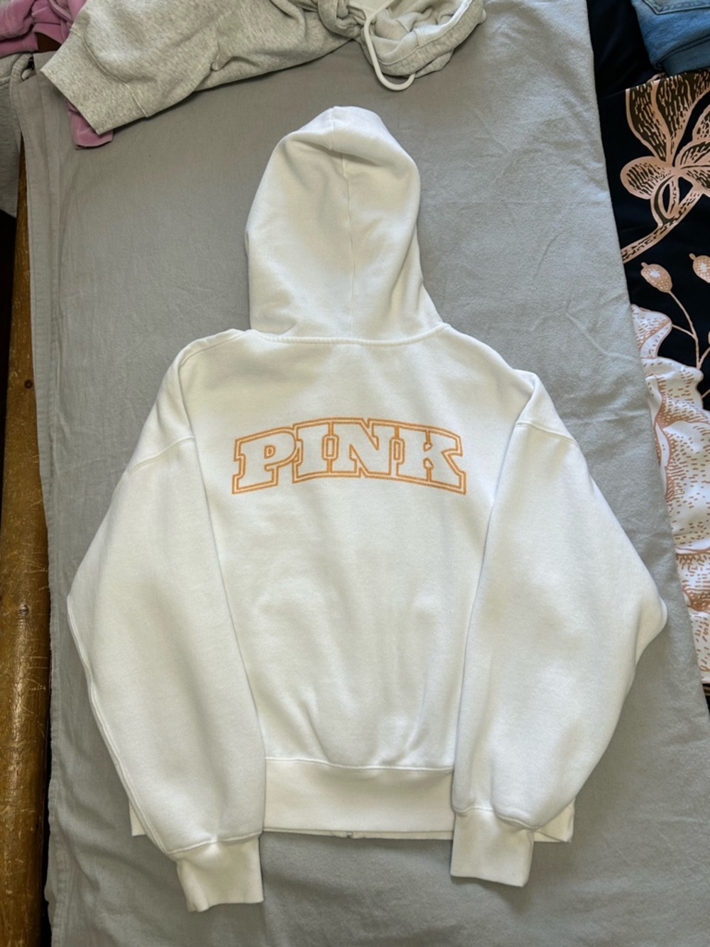 Victoria's Secret White Hoodie zip up size SMALL